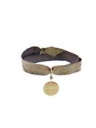 Perle De Lune Maharani Medal In Yellow Gold - Yellow Elastic Bracelet