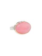 Jamie Joseph Oval Pink Peruvian Opal Ring