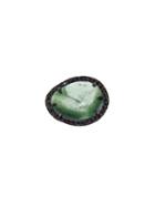 Celine Daoust Green Tourmaline Ring With Black Diamonds