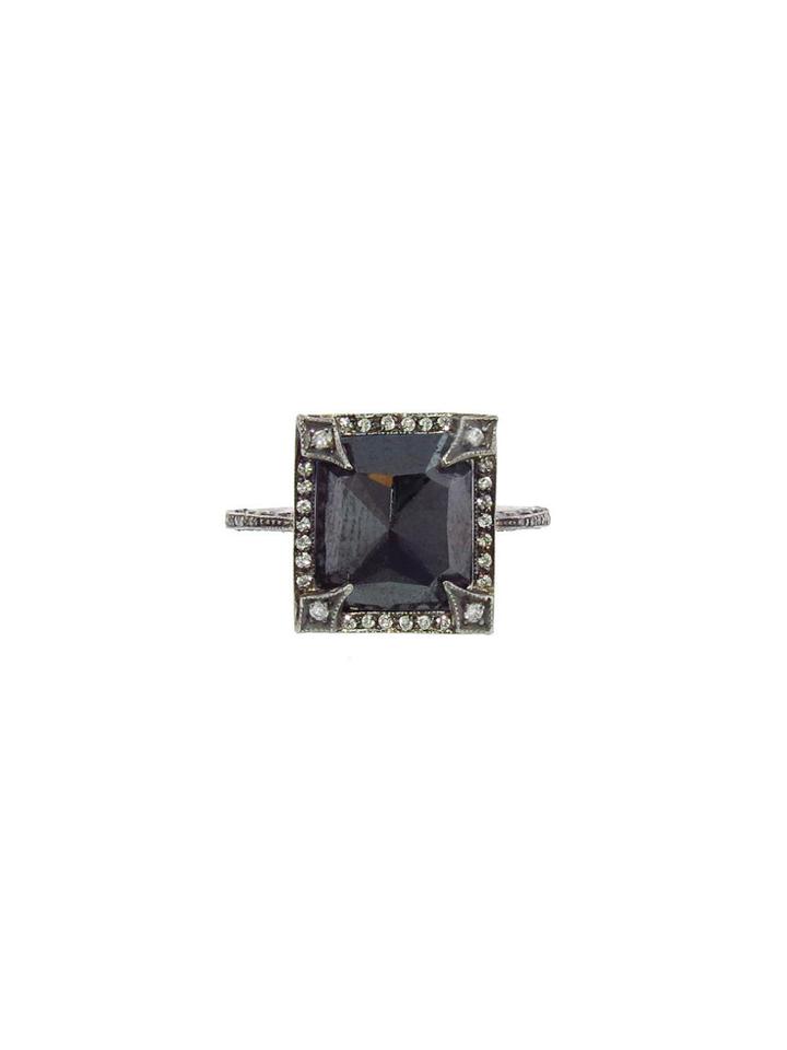 Cathy Waterman Black Diamond Pave Frame Ring