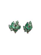 Nak Armstrong Emerald Button Earrings