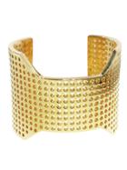 Jennifer Fisher Extra Large Perforated Cuff - Designer Yellow Gold Bracelet