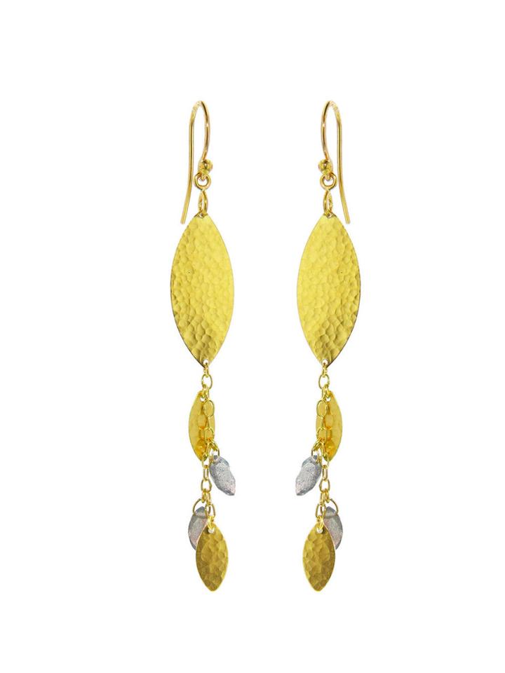 Gurhan Leaf And Labradorite Drop Earrings