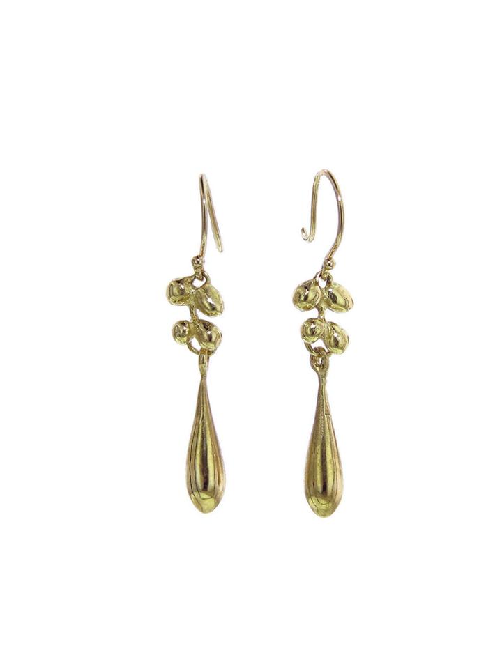 Ten Thousand Things Molten Cluster Long Drop Earrings - 18 Karat