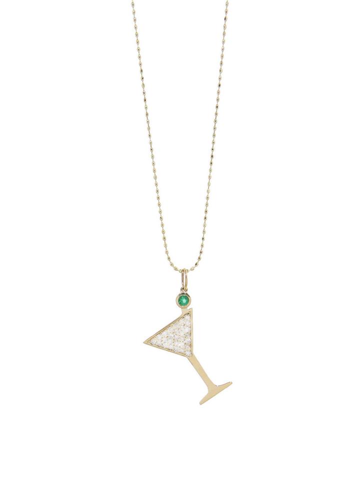 Sydney Evan Martini Charm - Yellow Gold
