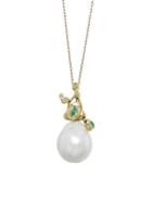 Ten Thousand Things Tahitian Pearl And Pariaba Charm Necklace