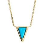 Mociun Turquoise Triangle Necklace