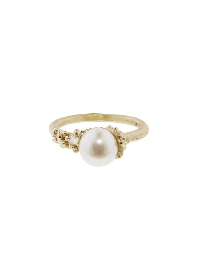 Ruth Tomlinson Pearl Encrusted Ring With Diamonds