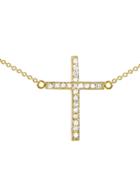 Jennifer Meyer Diamond Cross Necklace - Yellow Gold