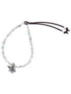 Catherine Michiels Aquamarine Stardust Bracelet With Cherry Blossom In Silver