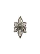 Cathy Waterman Floating Marquis Flower Ring With Diamonds