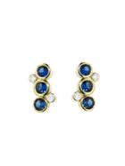 Jamie Joseph Sapphire Triplet And Diamond Studs