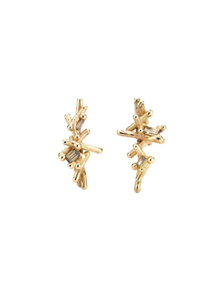 Ruth Tomlinson Baguette Diamond Studs