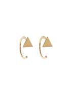 Melissa Joy Manning Solid Triangle Hug Earrings - Gold