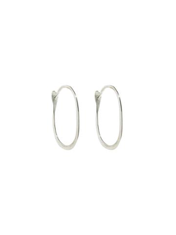 Melissa Joy Manning Oval Forged Hoops- Sterling Silver
