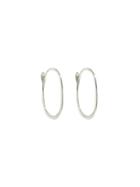 Melissa Joy Manning Oval Forged Hoops- Sterling Silver