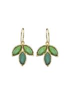Irene Neuwirth Triple Green Tourmaline Leaf Earrings