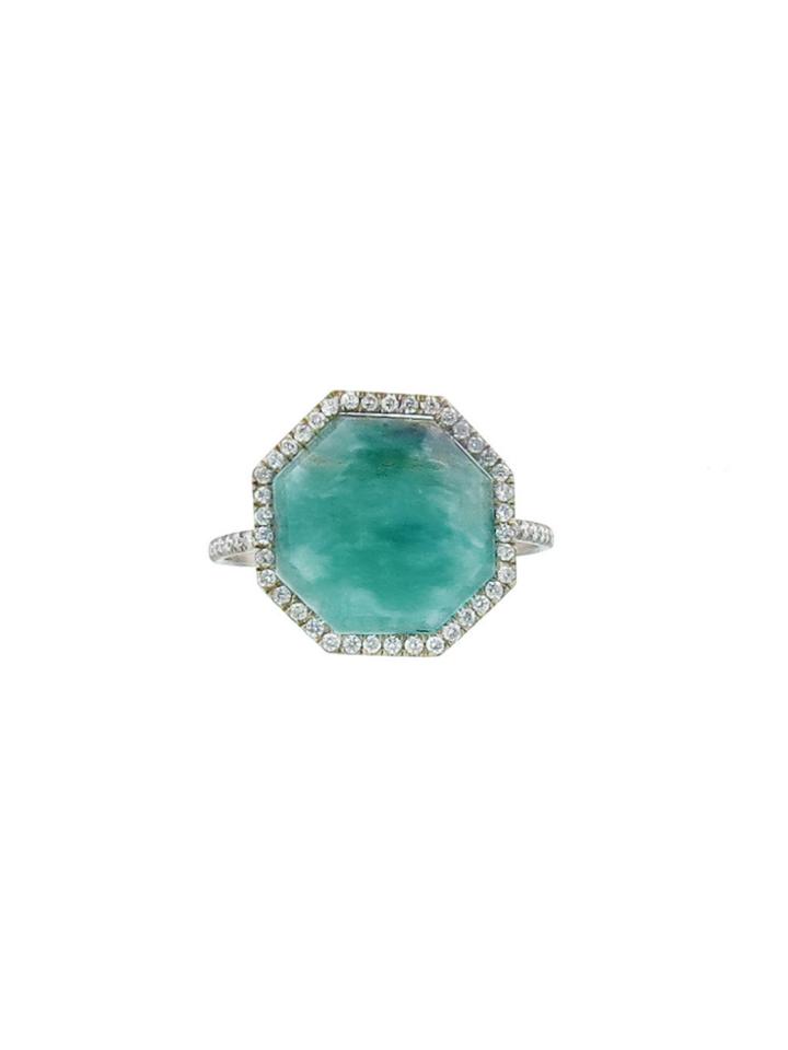 Monique Péan Opal Waterfall And White Diamond Pave Ring