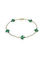 Finn 5 Leaf Emerald Bracelet