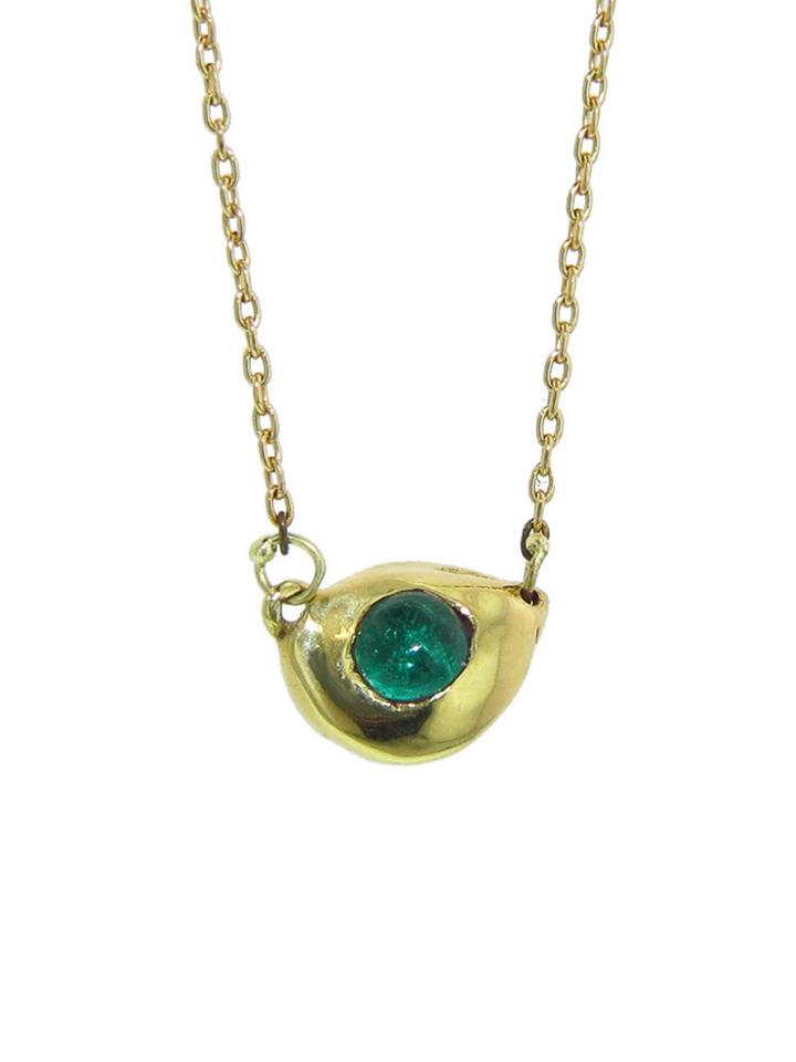 Ten Thousand Things Emerald Drop On Chain - Yellow Gold