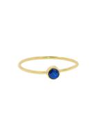 Jennifer Meyer Tiny Blue Sapphire Ring - Yellow Gold