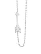 Jennifer Meyer Small Arrow Necklace - White Gold