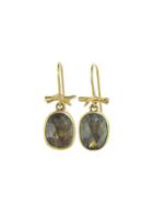 Annette Ferdinandsen Light Grey Rustic Diamond Drop Earrings