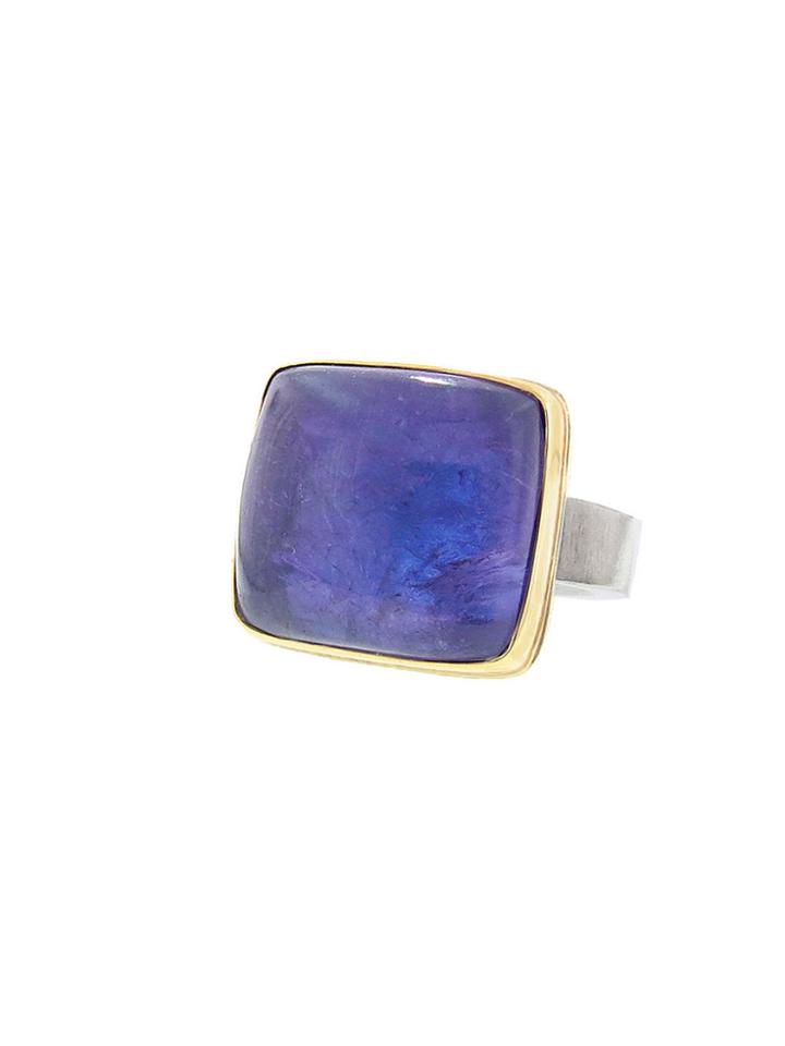 Jamie Joseph Smooth Square Tanzanite Artisan Ring