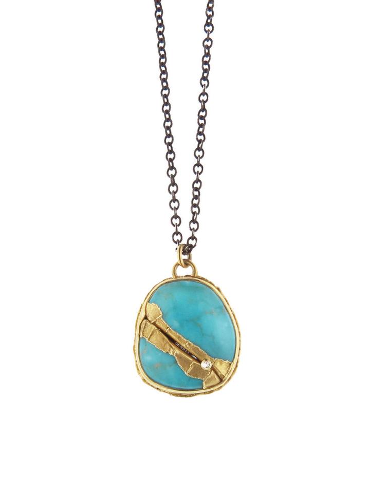 Jamie Joseph Kingman Turquoise Joinery Pendant