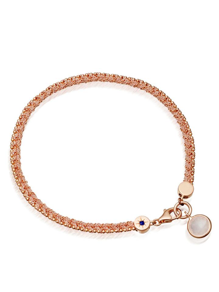 Astley Clarke Planet Of Dreams Bracelet With Rose Quartz - Rose Gold