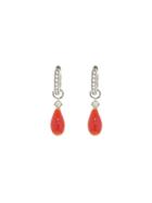 Jude Frances Coral Briolette Earring Charms In White Gold