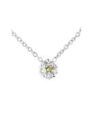 Sethi Couture Yellow Diamond Rosetta Necklace In White Gold