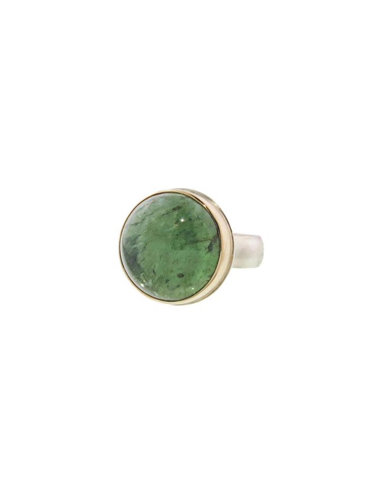Jamie Joseph Round Green Tourmaline Ring