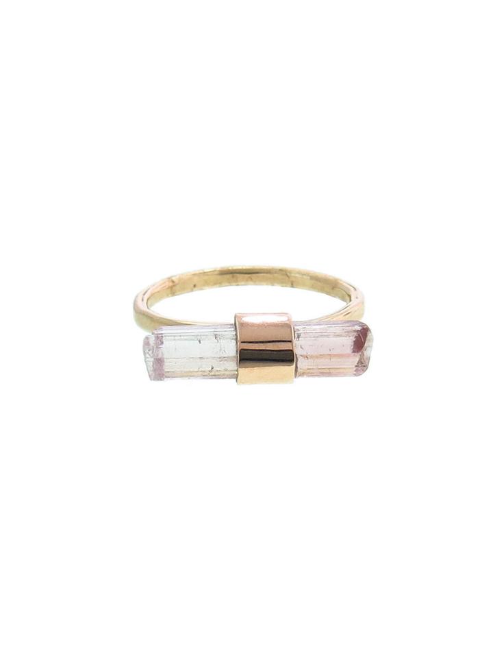 Melissa Joy Manning Pink Tourmaline Crystal Stick Ring