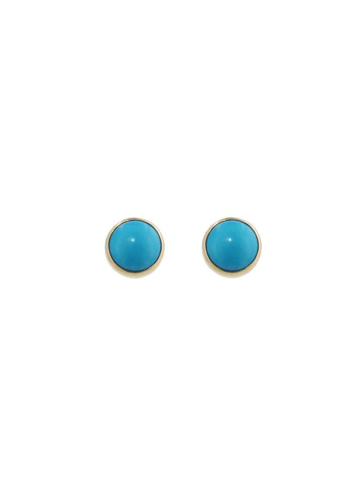 Jamie Joseph Round Cabochon Turquoise Studs