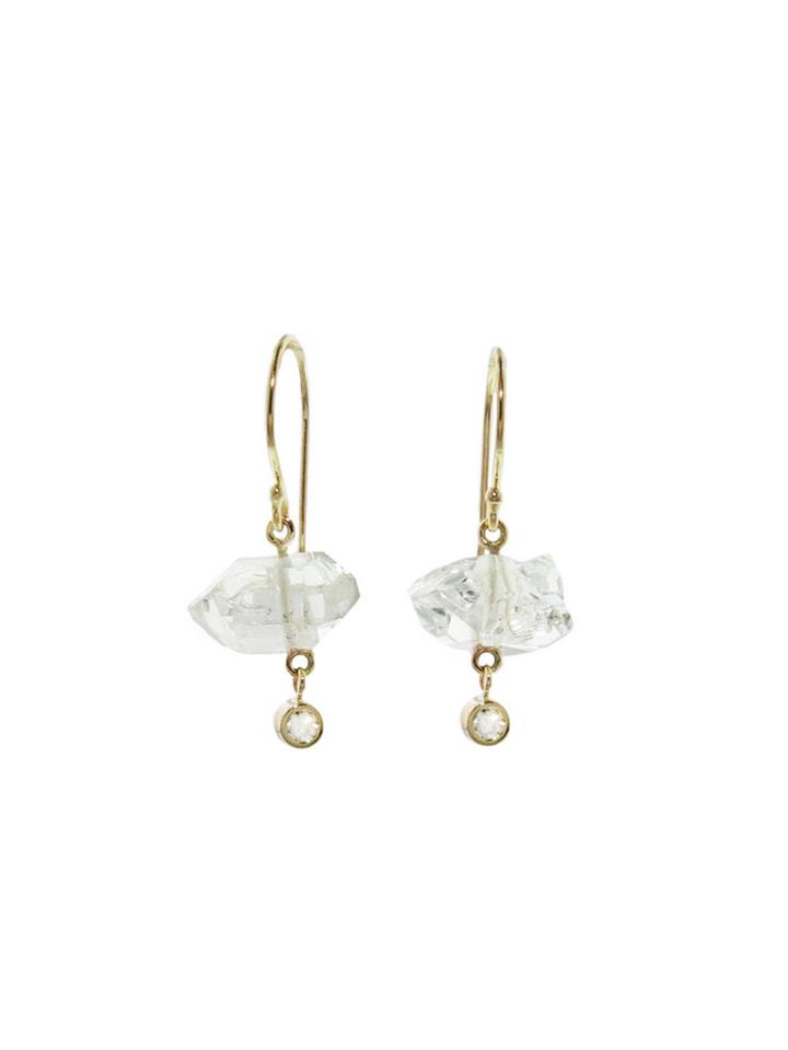 Jamie Joseph Herkimer Diamond Crystal Earrings
