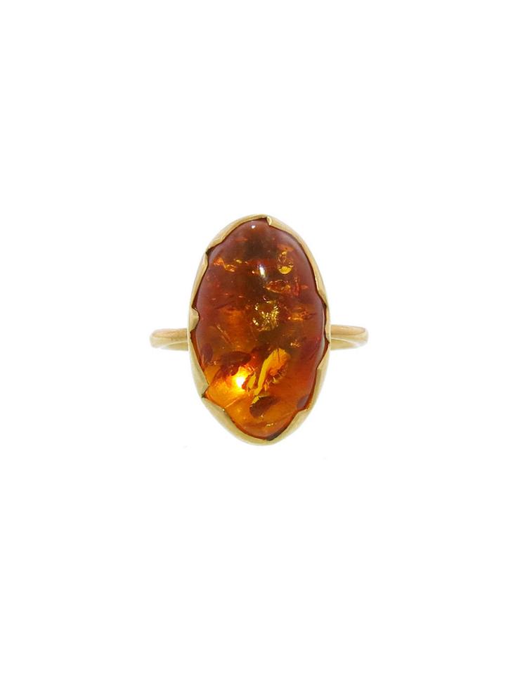 Annette Ferdinandsen Baltic Amber Egg Ring