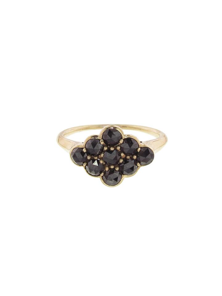 Lori Mclean Nine Black Diamond Ring - Yellow Gold