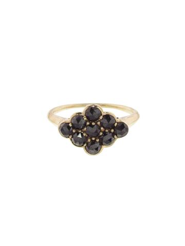 Lori Mclean Nine Black Diamond Ring - Yellow Gold