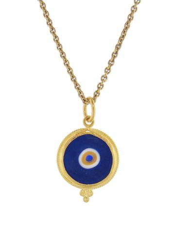 Ara Collection Large Deep Blue Evil Eye Pendant