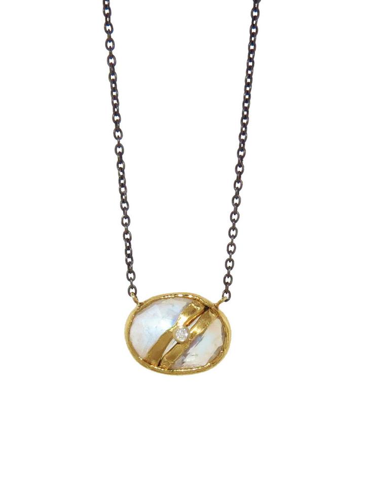 Jamie Joseph Rainbow Moonstone Joinery Necklace