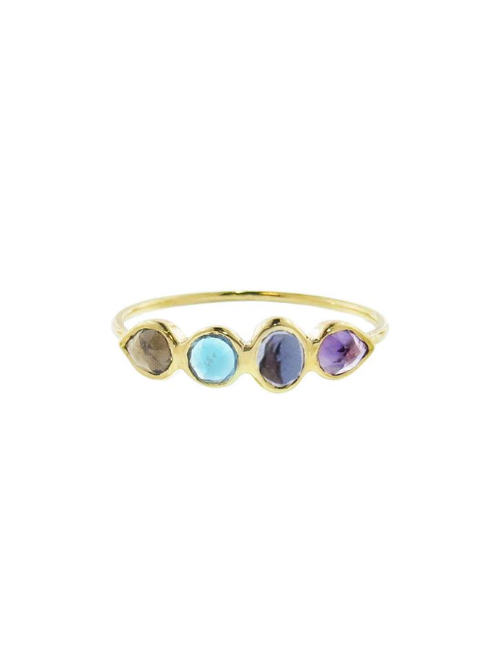 Perle De Lune Multistone Mosaic Ring