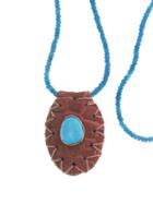 Jacquie Aiche Blessev - Whiskey Amulet On Turquoise