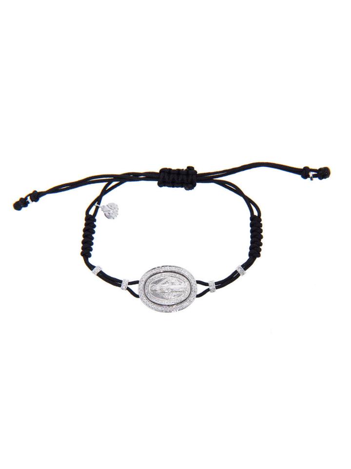 Pippo Perez Holy Mary Bracelet With White Diamonds - White Center