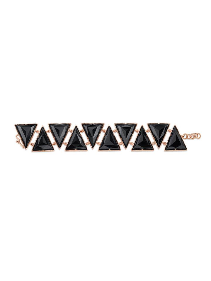 Irene Neuwirth Triangle Black Onyx Bracelet - Rose Gold