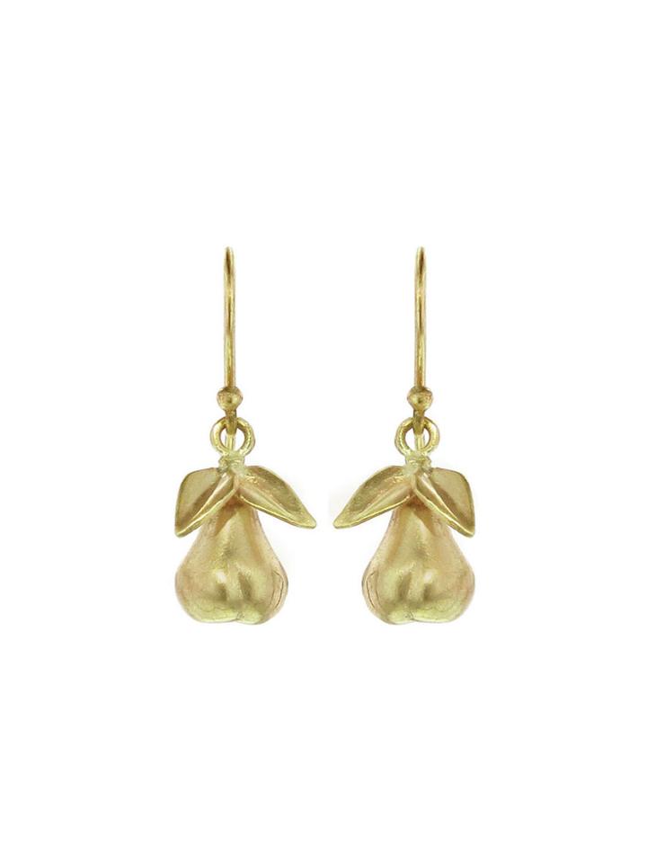 Annette Ferdinandsen Small Pear Earrings - Yellow Gold
