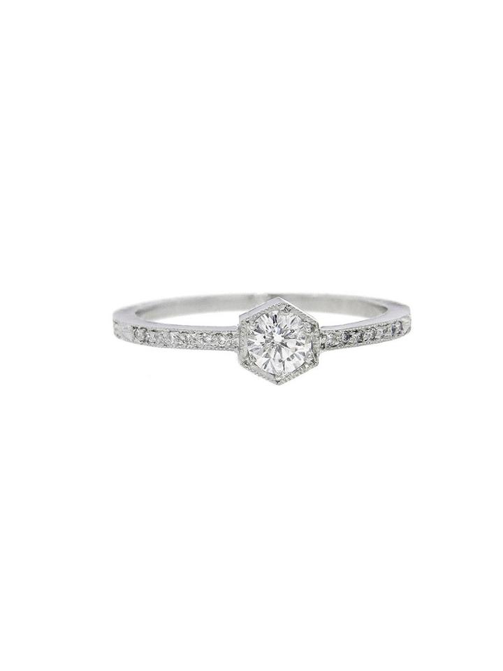 Cathy Waterman Hexagonal Diamond Ring - Platinum