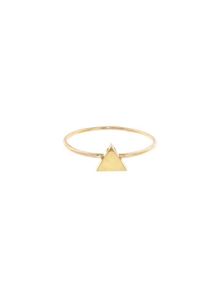 Jennifer Meyer Mini Triangle Ring - Yellow Gold