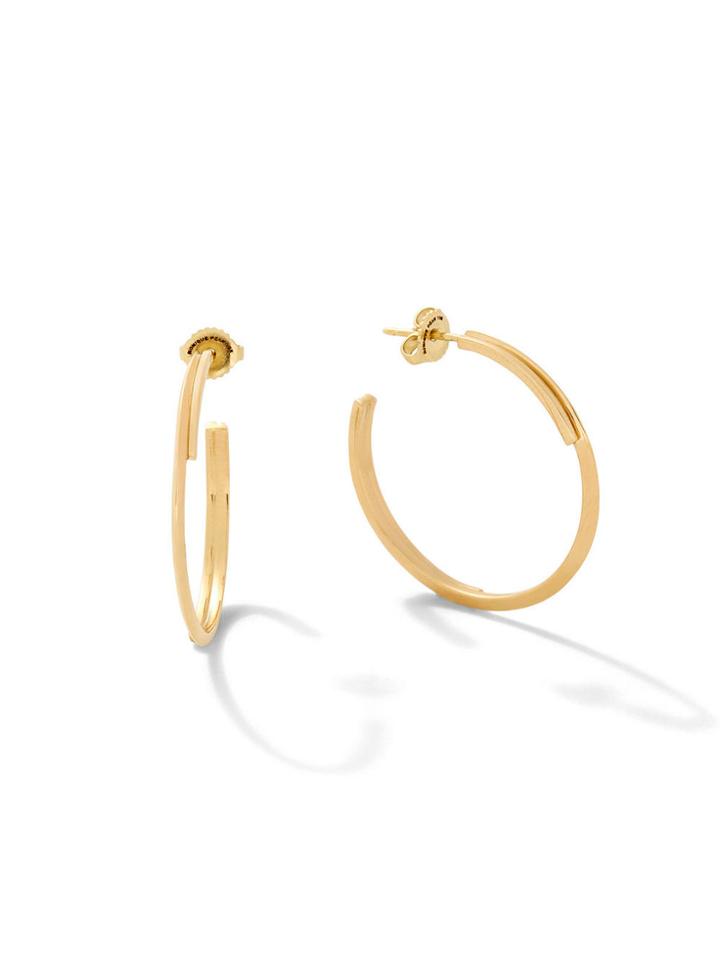 Monique Péan Suspension Hoop Earrings - Yellow Gold