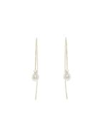 Kataoka Pearl And Diamond Thread Through Earrings